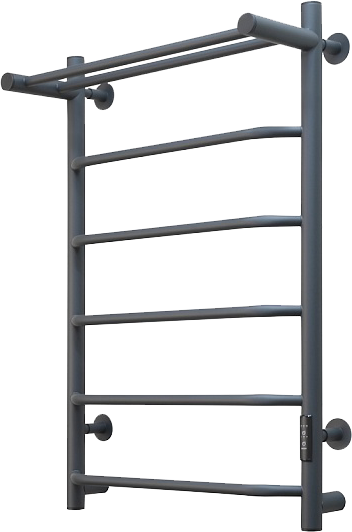 Полотенцесушитель электрический Тругор Пэк сп 6 П 80х50 с выключателем, с полкой, графит