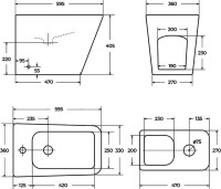 Биде напольное BelBagno Ardente-R BB003B