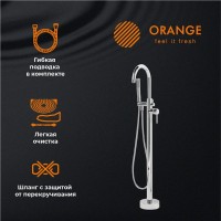 Напольный смеситель для ванны с душем Orange Steel Steel M99-336CR напольный