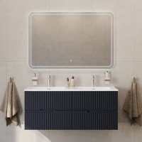 Мебель для ванной комнаты Cezares Duet 120 grafito, раковина Cezares CZR-8073-120-2 двойная