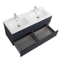 Мебель для ванной комнаты Cezares Duet 120 grafito, раковина Cezares CZR-8073-120-2 двойная