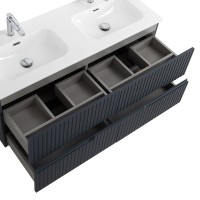 Мебель для ванной комнаты Cezares Duet 120 grafito, раковина Cezares CZR-8073-120-2 двойная