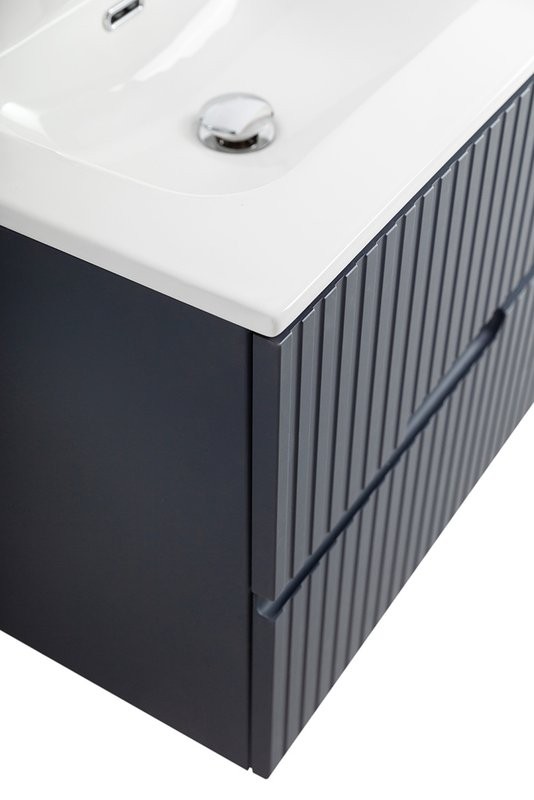 Мебель для ванной комнаты Cezares Duet 120 grafito, раковина Cezares CZR-8073-120-2 двойная