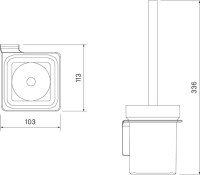 Ершик IDDIS Slide SLIGMG0i47 графитовый, матовое стекло