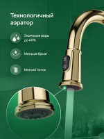 Смеситель для кухни Domaci Римини D569182CG золото