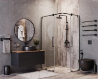 Унитаз подвесной BOND Oval F01-108 безободковый, с микролифтом, черный