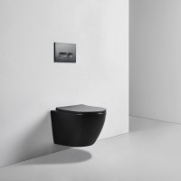 Унитаз подвесной BOND Oval F01-108 безободковый, с микролифтом, черный