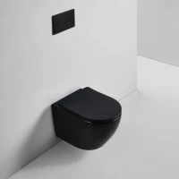 Унитаз подвесной BOND Oval F01-108 безободковый, с микролифтом, черный
