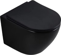 Унитаз подвесной BOND Oval F01-108 безободковый, с микролифтом, черный