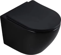 Унитаз подвесной BOND Oval F01-108 безободковый, с микролифтом, черный
