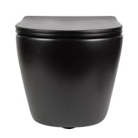 Унитаз подвесной BOND Oval F01-108 безободковый, с микролифтом, черный