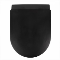 Унитаз подвесной BOND Oval F01-108 безободковый, с микролифтом, черный
