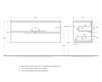 Мебель для ванной комнаты Cezares Duet 120 sapfiro, раковина Cezares CZR-8073-120