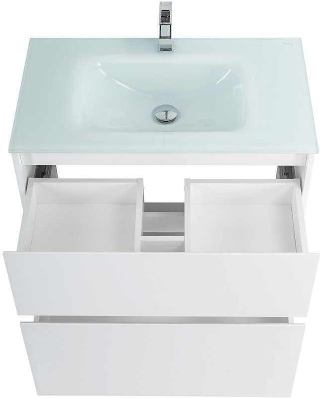 Тумба с раковиной BelBagno Kraft 80 напольная, bianco opaco, раковина BB810/465-LV-VTR-BL
