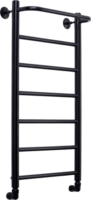 Полотенцесушитель водяной Comfysan Capri W-8 80х40 80x45 см, черный матовый, лесенка