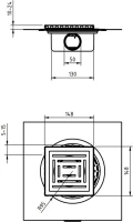 Душевой трап Berges Zentrum Norma 090363, 15x15 см, матовый хром