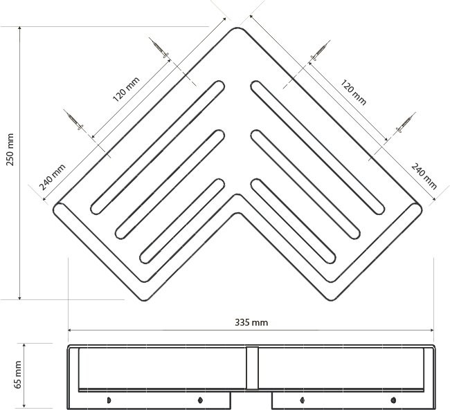 Полка Bemeta Cytro 146208212 для душа, угловая