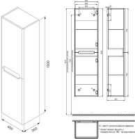 Шкаф пенал для ванной IDDIS Edifice 40 светло-серый