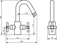 Смеситель для раковины Damixa RedBlu Neo Classic 270210000 Смеситель для раковины Damixa RedBlu Neo Classic 270210000