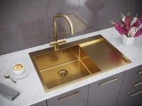 Смеситель для кухни Paulmark Heller He213218-BG брашированное золото
