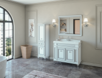 Шкаф пенал для ванной Caprigo Fresco 40 L белый с серебрянной патиной Шкаф пенал для ванной Caprigo Fresco 40 L белый с серебрянной патиной