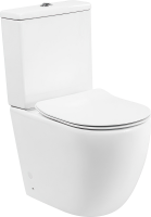 Унитаз-компакт напольный BelBagno Amanda BB051CPR безободковый, крышка BB2034SC с микролифтом, бачок BB051T