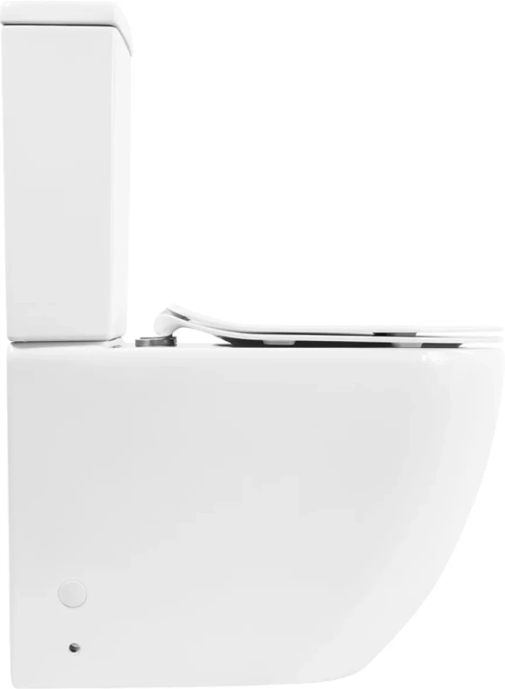 Унитаз-компакт напольный BelBagno Amanda BB051CPR безободковый, крышка BB2034SC с микролифтом, бачок BB051T