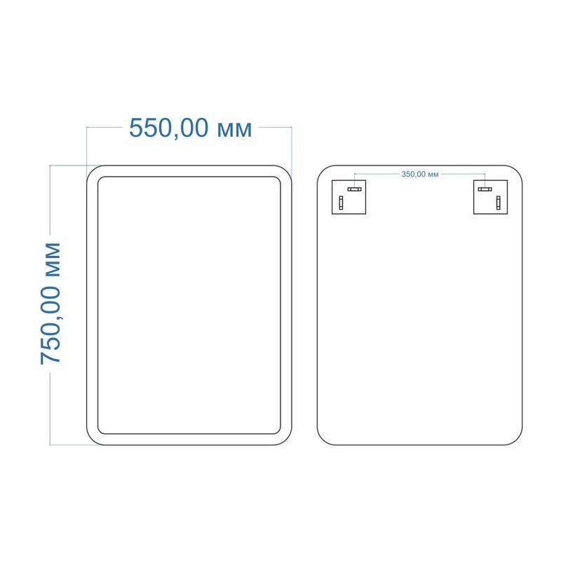 Зеркало MIXLINE "Неро" 550*750 (ШВ) гравировка