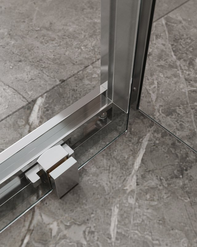 Душевой уголок Cezares Molveno AH-12 140х90 см, профиль хром, стекло прозрачное