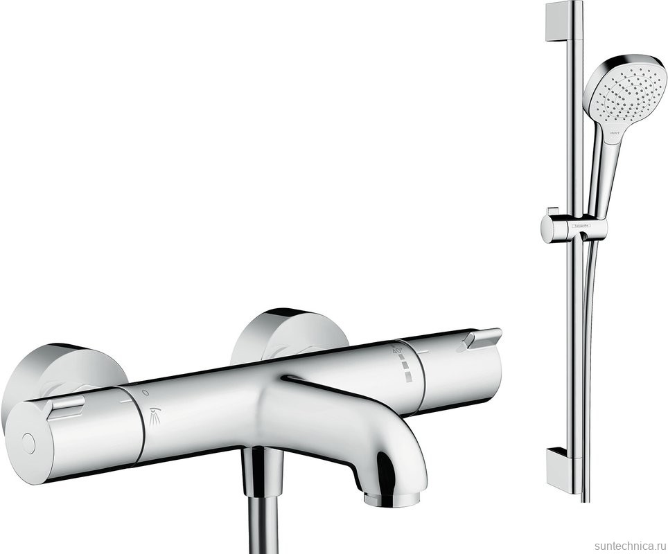 Термостатический смеситель Hansgrohe Ecostat 1001 CL ВМ 13201000 + Душевой гарнитур Hansgrohe Croma Select E Vario 26582400