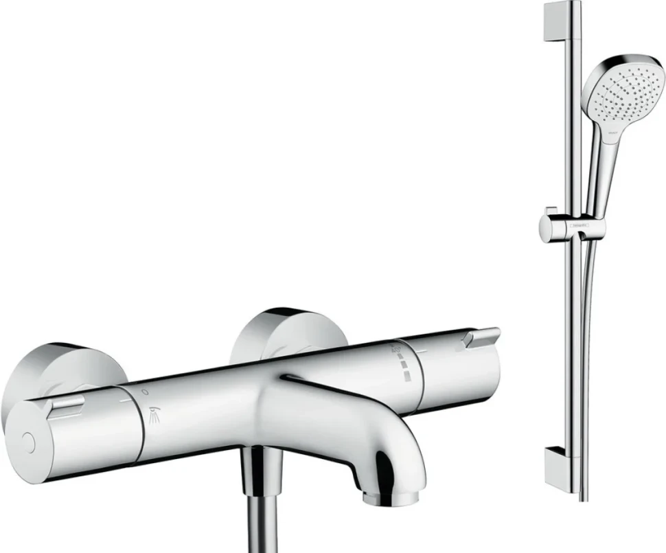 Термостатический смеситель Hansgrohe Ecostat 1001 CL ВМ 13201000 + Душевой гарнитур Hansgrohe Croma Select E Vario 26582400