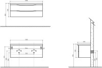 Тумба под раковину BelBagno Ancona-N 120 rovere more подвесная