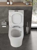 Унитаз-компакт напольный Orange C07 C07-050W безободковый, с микролифтом