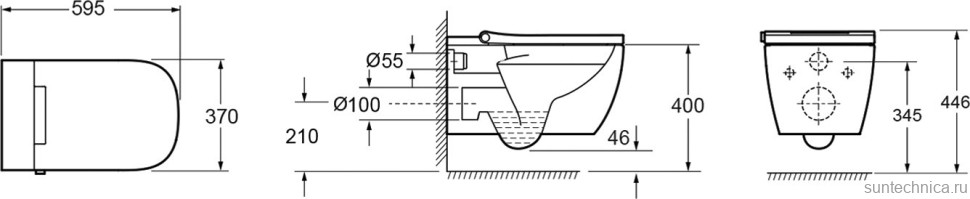 Умный унитаз подвесной Lavinia Boho Smart V-Clean 3359101R безободковый, с микролифтом