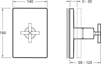 Переключатель потоков Jacob Delafon Modulo E75415-CP на три потребителя