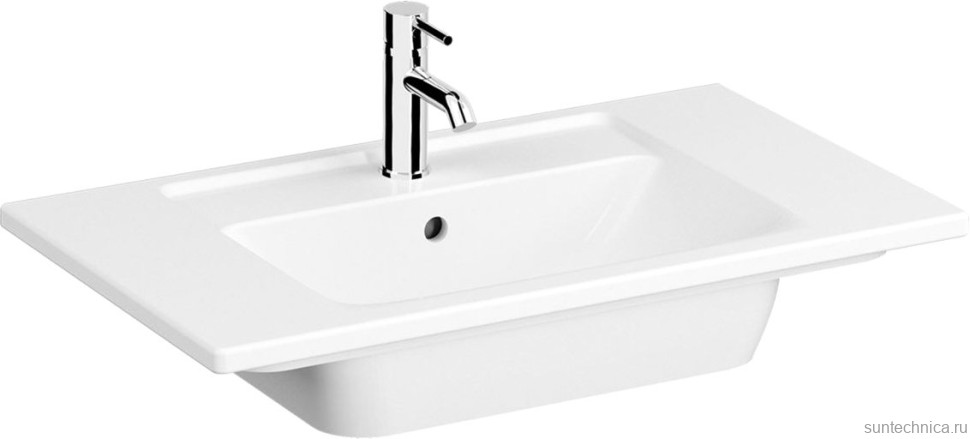 Тумба с раковиной VitrA Root Flat 80 белый глянец