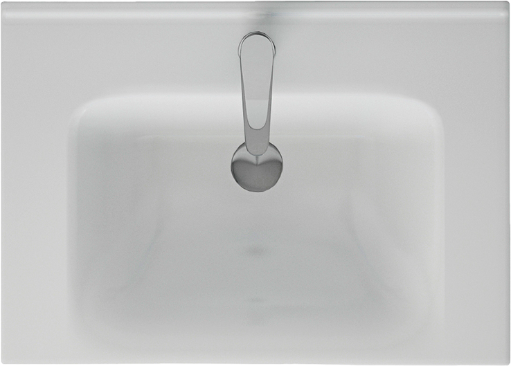 Тумба с раковиной Lemark Olivia 65 дуб кантри, белая глянцевая, раковина Гармония