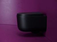 Унитаз подвесной Ceramicanova Ulma CN4006TMB безободковый, черный матовый