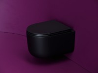Унитаз подвесной Ceramicanova Ulma CN4006TMB безободковый, черный матовый