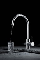 Комплект Мойка Paulmark Gerberg PM254844-BS брашированная нержавеющая сталь + Смеситель Essen Es213211-CR хром + Измельчитель Bort Titan Max Power FullControl
