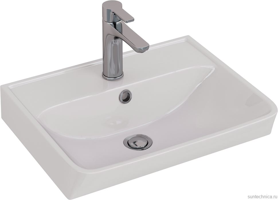 Мебель для ванной комнаты Lemark Combi 45 бетон, белая глянцевая