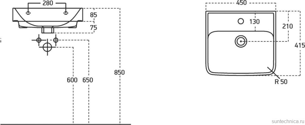 Мебель для ванной комнаты Lemark Combi 45 бетон, белая глянцевая