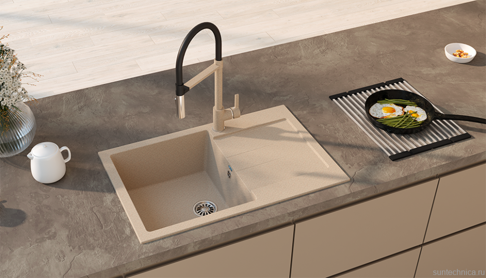 Мойка кухонная Ulgran U-507 -328 бежевая