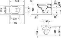 Комплект Унитаз подвесной Duravit D-code 45700900A1 безободковый + Звукоизоляция AlcaPlast + Кнопка Thin THIN M670 белая + Инсталляция A101 Sadromodul