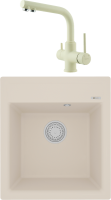 Комплект Мойка Lemark Hanka 450 9910012 шампань + Смеситель Comfort LM3061PSH шампань