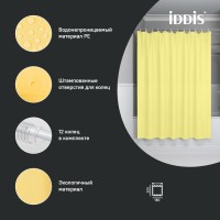 Штора для ванной IDDIS Promo P06PE18i11 200х180, желтая