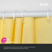 Штора для ванной IDDIS Promo P06PE18i11 200х180, желтая