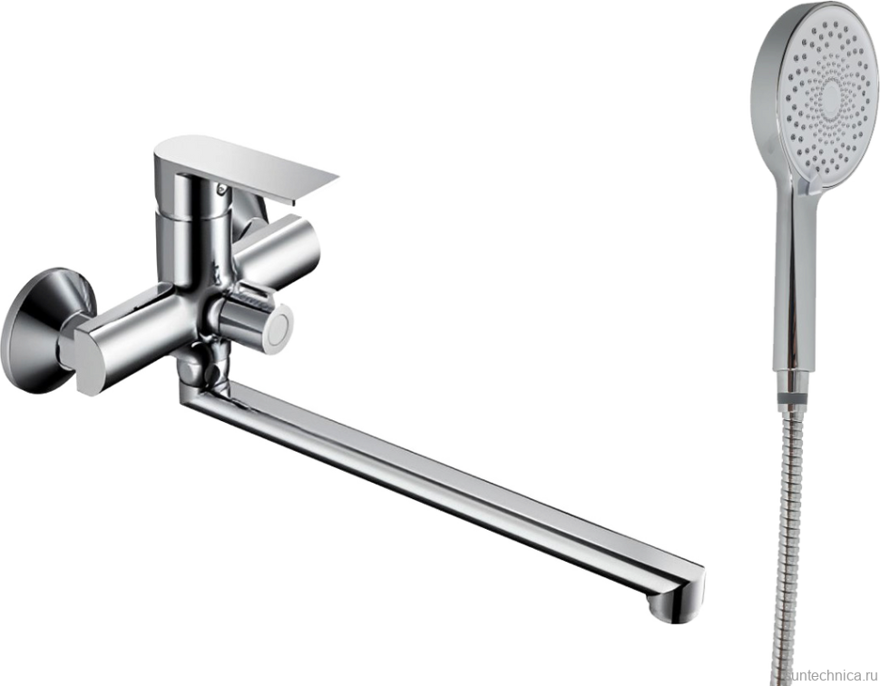 Смеситель с длинным изливом для ванны BELZ B22678 хром