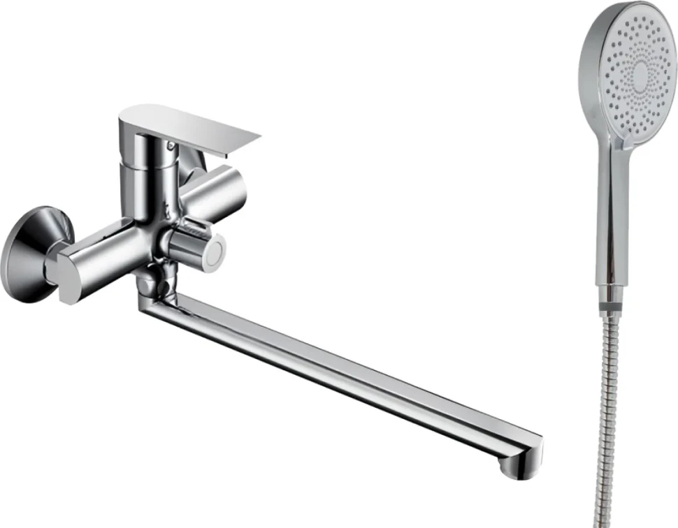 Смеситель с длинным изливом для ванны BELZ B22678 хром