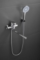 Смеситель с длинным изливом для ванны BELZ B22678 хром